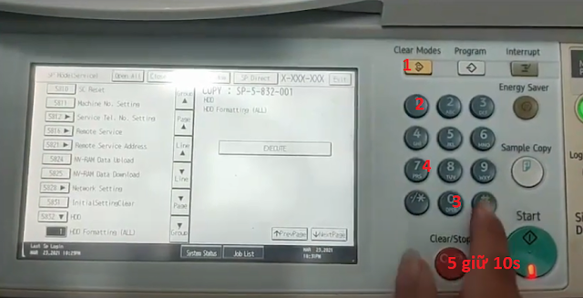 Hướng dẫn format HDD trên máy photocopy Ricoh, Toshiba