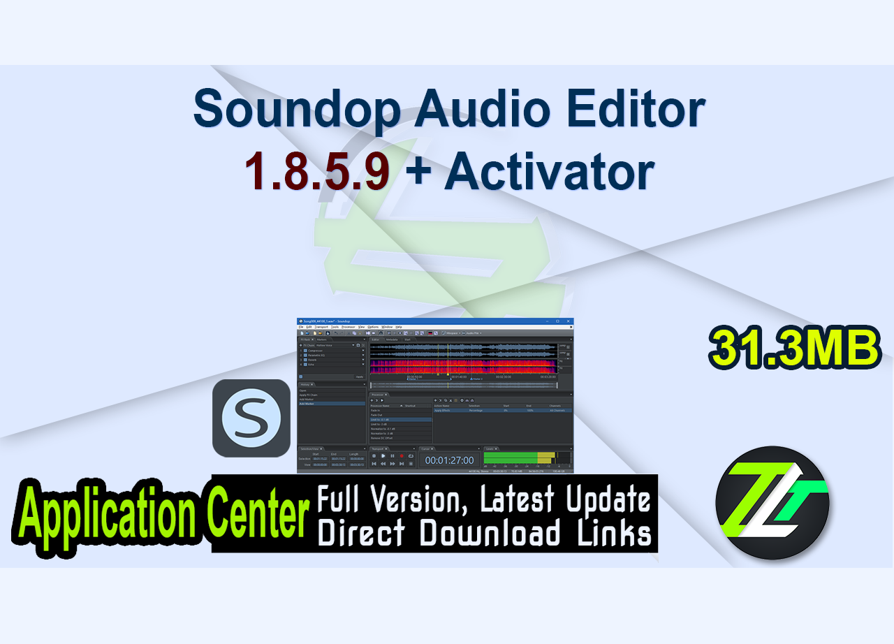 Soundop Audio Editor 1.8.5.9 + Activator