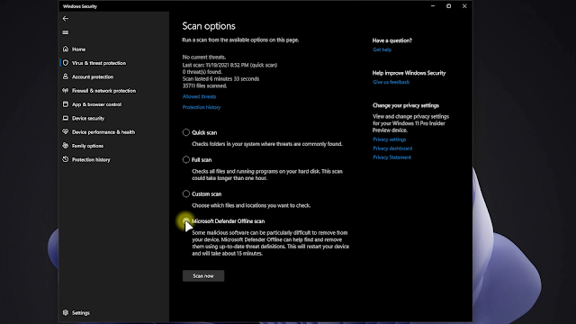 Microsoft Defender Offline Scan