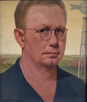 Self-Portrait of American regionalist painter Grant Wood's autoportrait, who is famous for American Gothic.