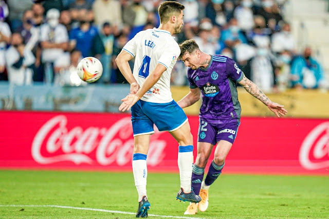 Luis Pérez cabecea el centro de Jon Morcillo y marca el cuarto gol vallisoletano. C. D. TENERIFE 1 REAL VALLADOLID C. F. 4 Sábado 05/03/2022, 18:15 horas. Campeonato de Liga de 2ª División, jornada 30. Santa Cruz de Tenerife, estadio Heliodoro Rodríguez López: 18.587 espectadores.