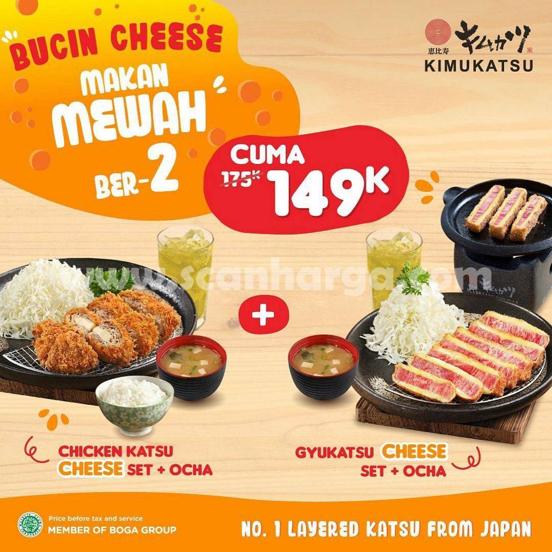 KIMUKATSU Promo Bucin Cheese Makan Mewah Ber2 cuma Rp. 149.000