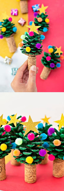 Manualidades para Navidad con piñas de pino