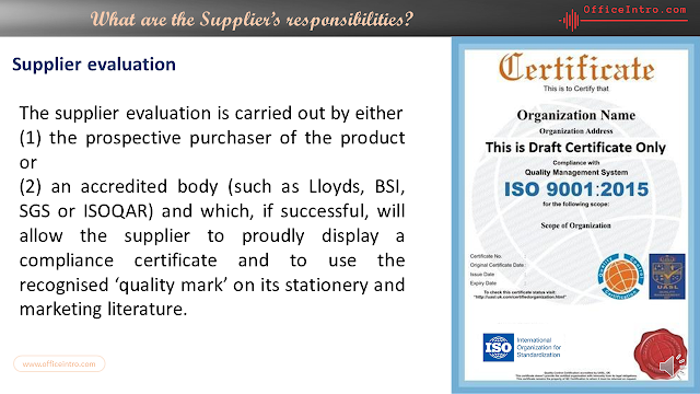 Evaluation of Supplier