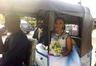 Photos Of Couple Arriving Their Wedding Venue In Keke In Delta State