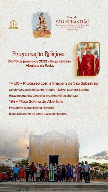 Paróquia de Caraúbas fará hoje a abertura da Festa de São Sebastião