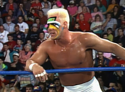 WCW Clash of the Champions 14 Review - Sting waits for a tag from Lex Luger