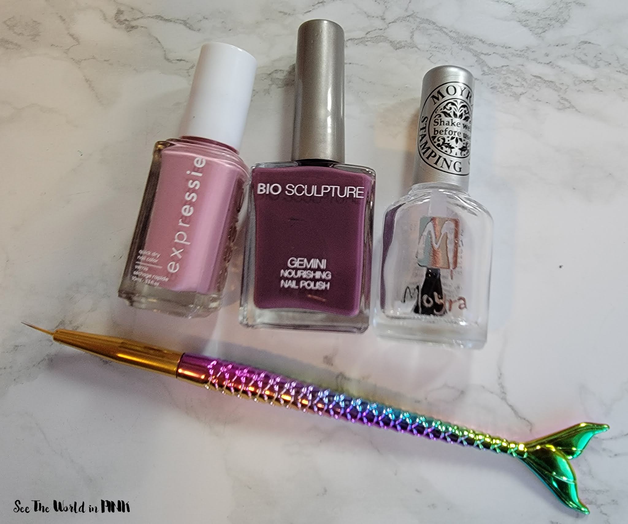 Manicure Monday - Purple Squiggle Nails