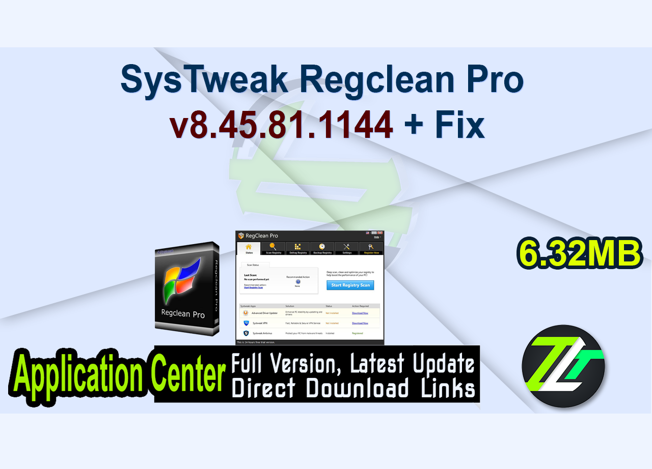 SysTweak Regclean Pro v8.45.81.1144 + Fix