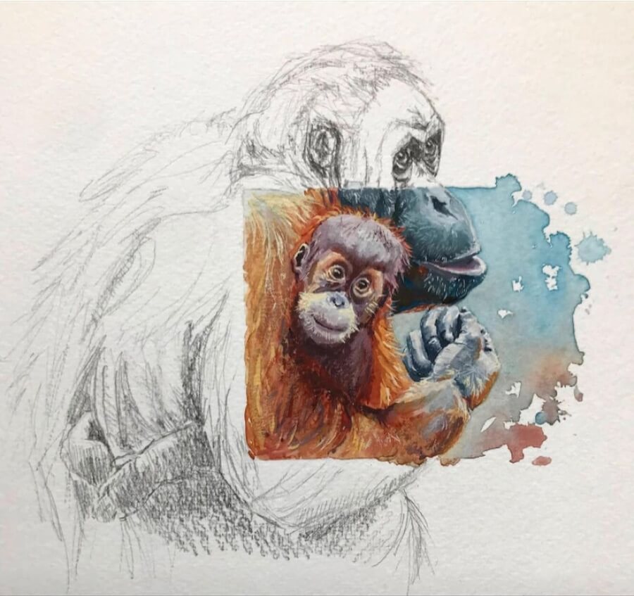 01-Orangutan-and-baby-Valerie-de-Rozarieux-www-designstack-co