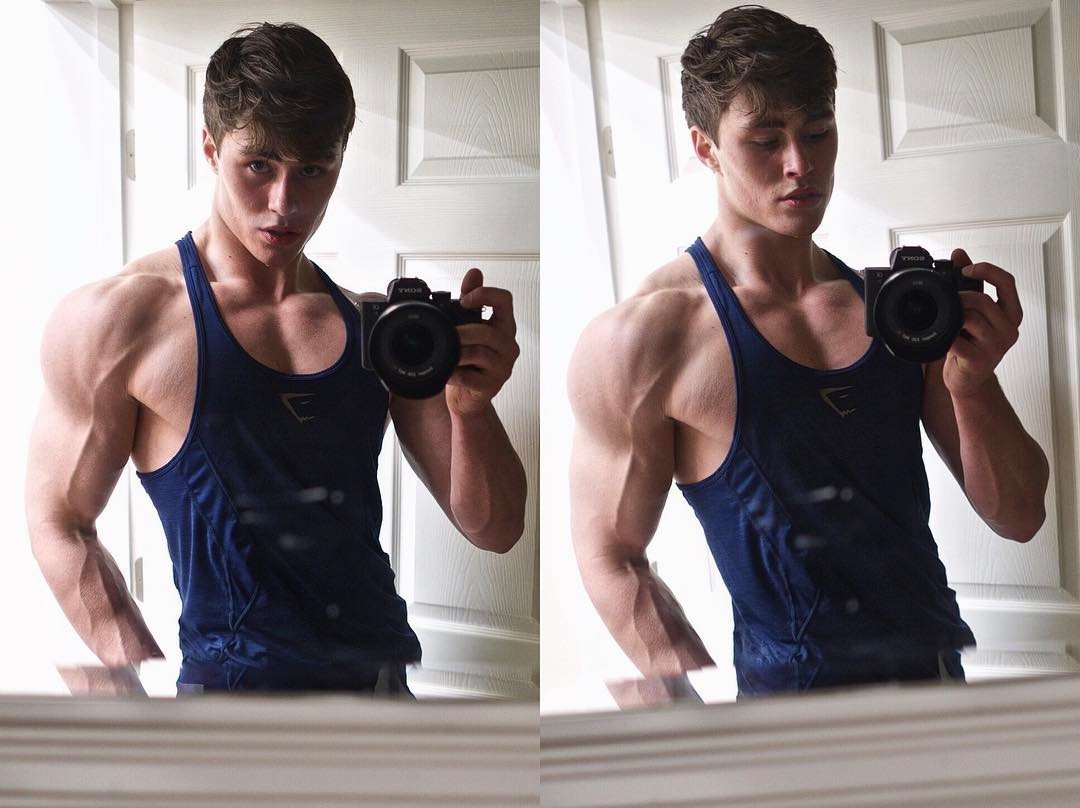 sexy-strong-fit-young-guy-veiny-arms-straight-baited-selfie-bro