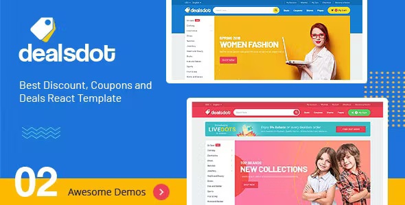 Best Discount, Coupons and Deals React Redux Template