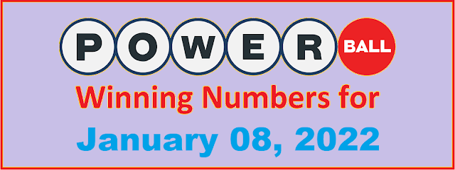 PowerBall Winning Numbers for Saturday, January 08, 2022