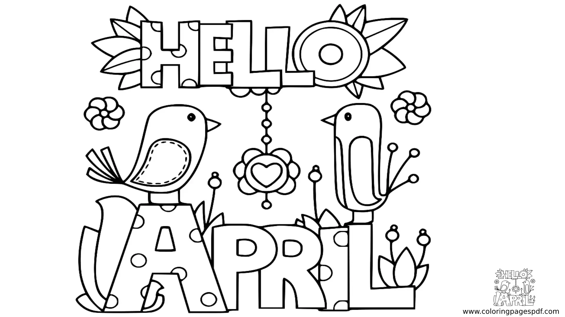 Coloring Pages Of Hello April