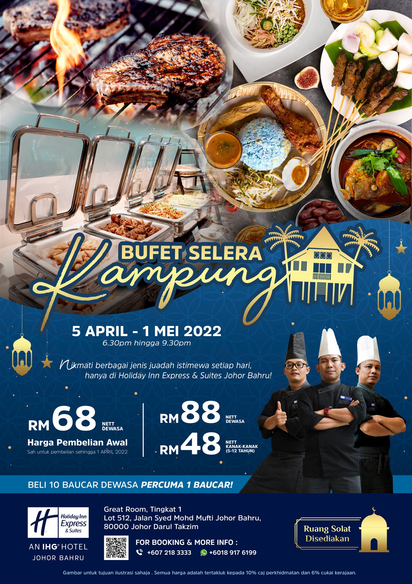 Listing Buffet Ramadhan 2022 Johor Bahru dibawah RM100