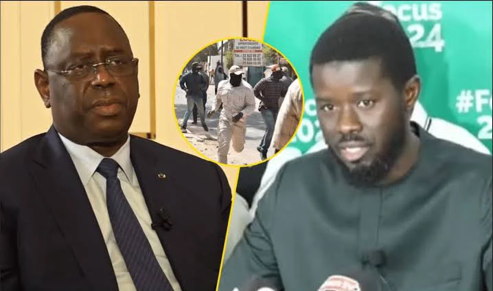 Senegalese President Macky Sall and Bassirou Diomaye Faye