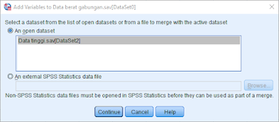 Kotak dialog Add Variables to SPSS