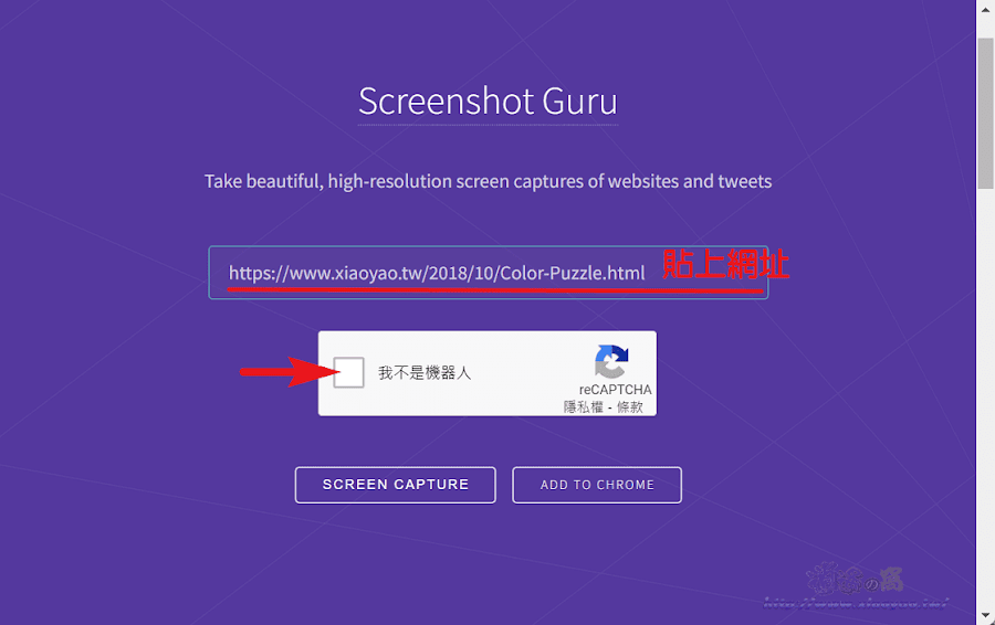 Screenshot Guru 線上網站截圖工具