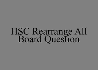 Rearrange sentence for HSC