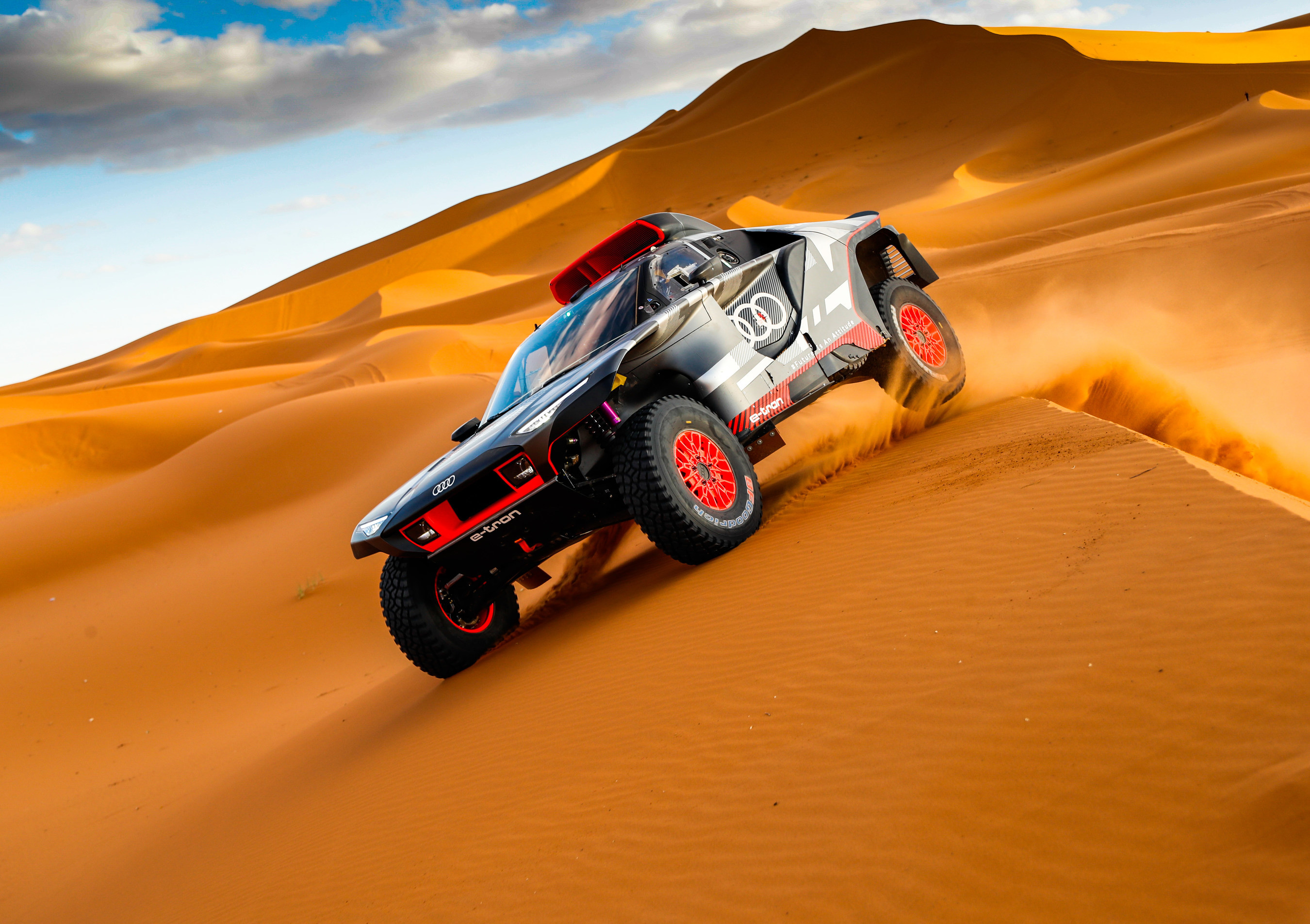 Audi RS Q e-tron at the Dakar Rally: Successful start into a new era in electrified racing Audi RS Q e-tron at the Dakar Rally: Successful start into a new era in electrified racing