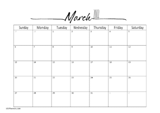 Free Printable Calendar March 2022