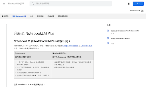 https://support.google.com/notebooklm/answer/15678219?hl=zh-Hant