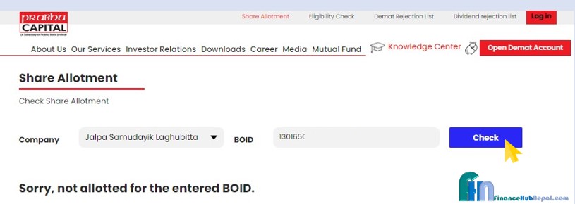 How To check IPO result on the capital website 5