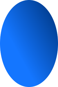 Blue oval shaped like an egg