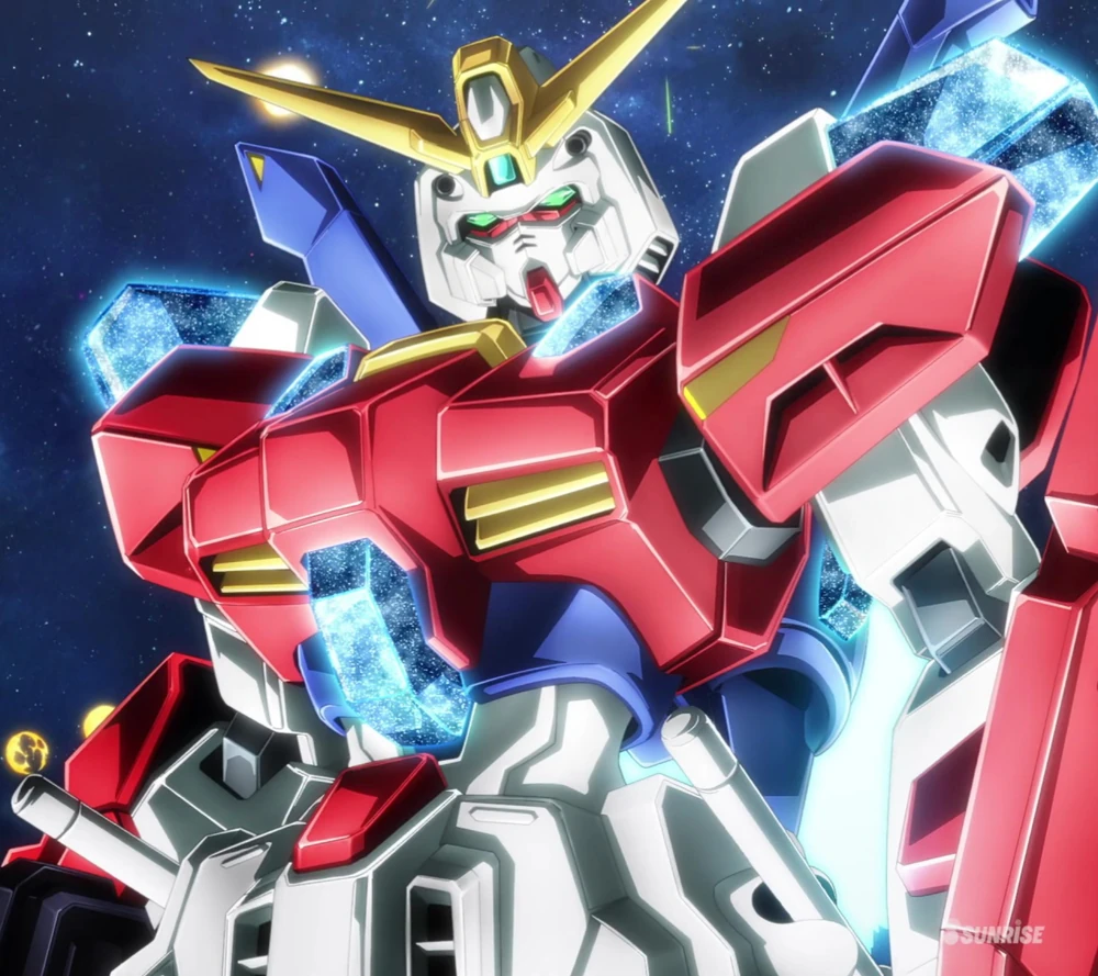 “Imagen de Star Burning Gundam, un robot de combate detallado y colorido de la serie Gundam.”