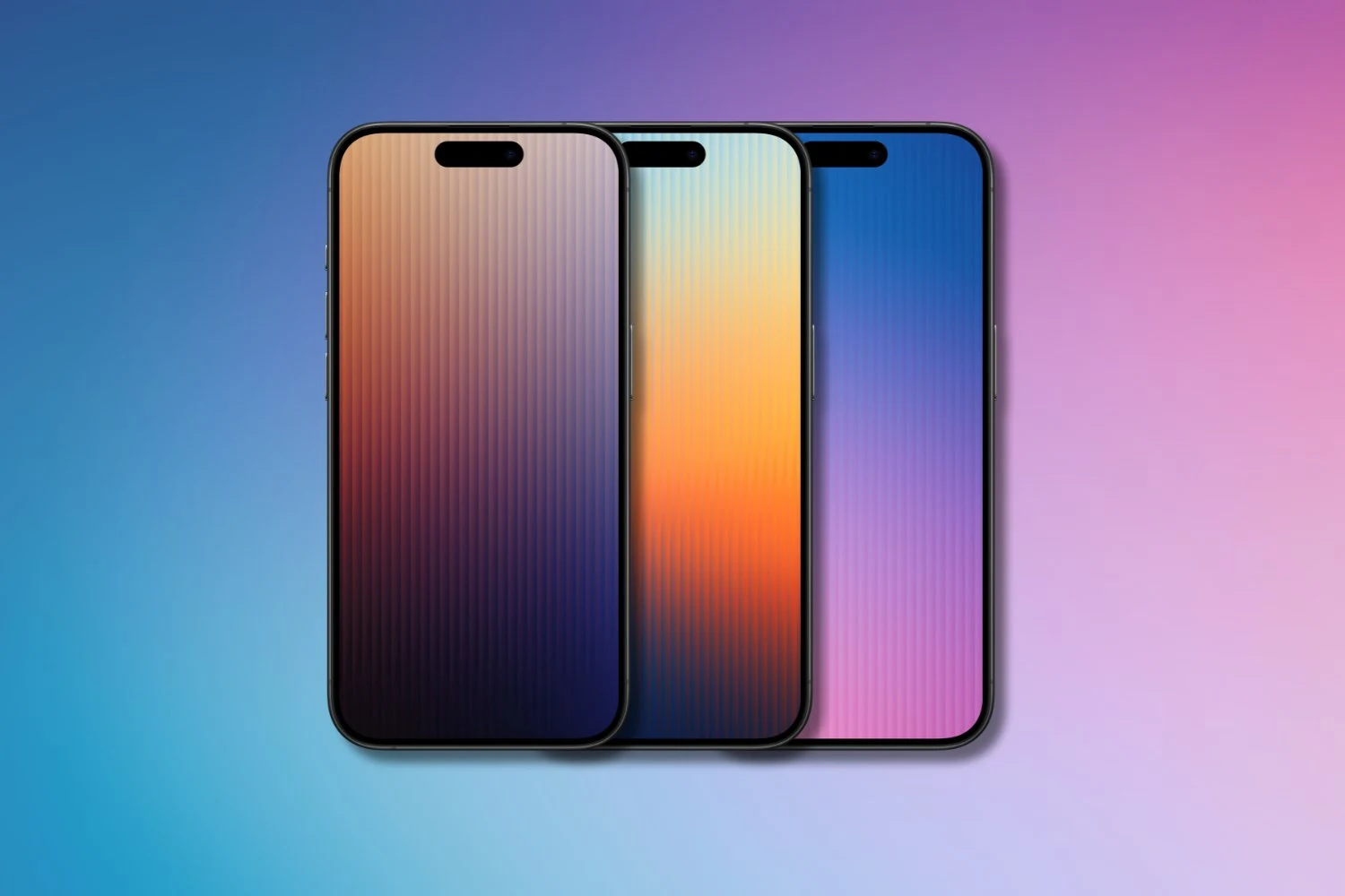 Colourful Fluted Gradient Wallpapers for iPhone