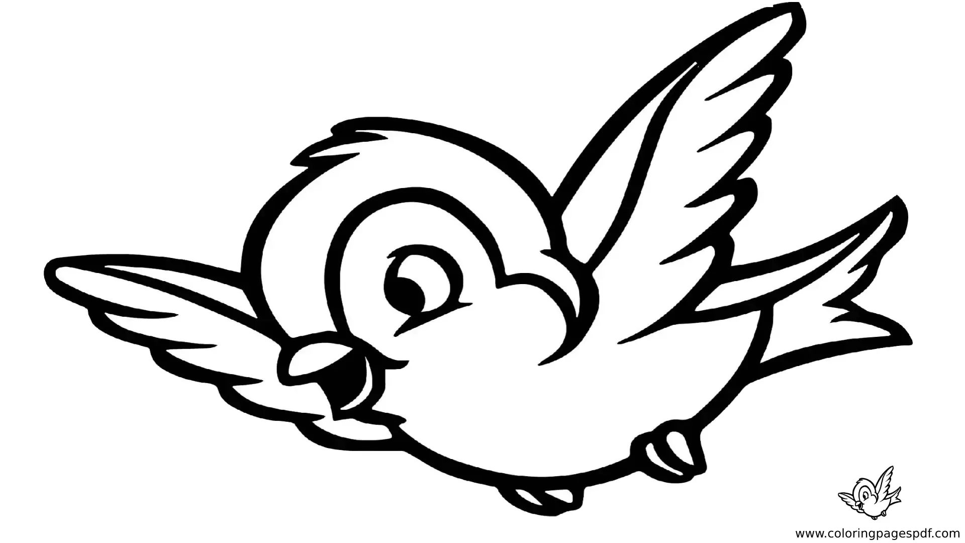 Bird Cartoon Coloring Pages