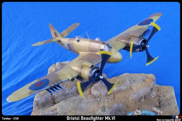 Les hélices du Bristol Beaufighter Mk.VI de Tamiya au 1/48.