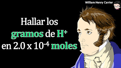 ¿Cuantos gramos de H+ están presentes en 2.0 x 10-4 mol de H+?