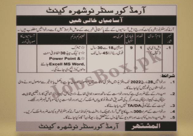 Join Pak Army Civilian New Jobs Alerts 2022 March Recruitment Advertisements Apply Online