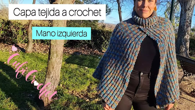 COMO TEJER GRATIS Capa Con Cuello Cisne a Crochet