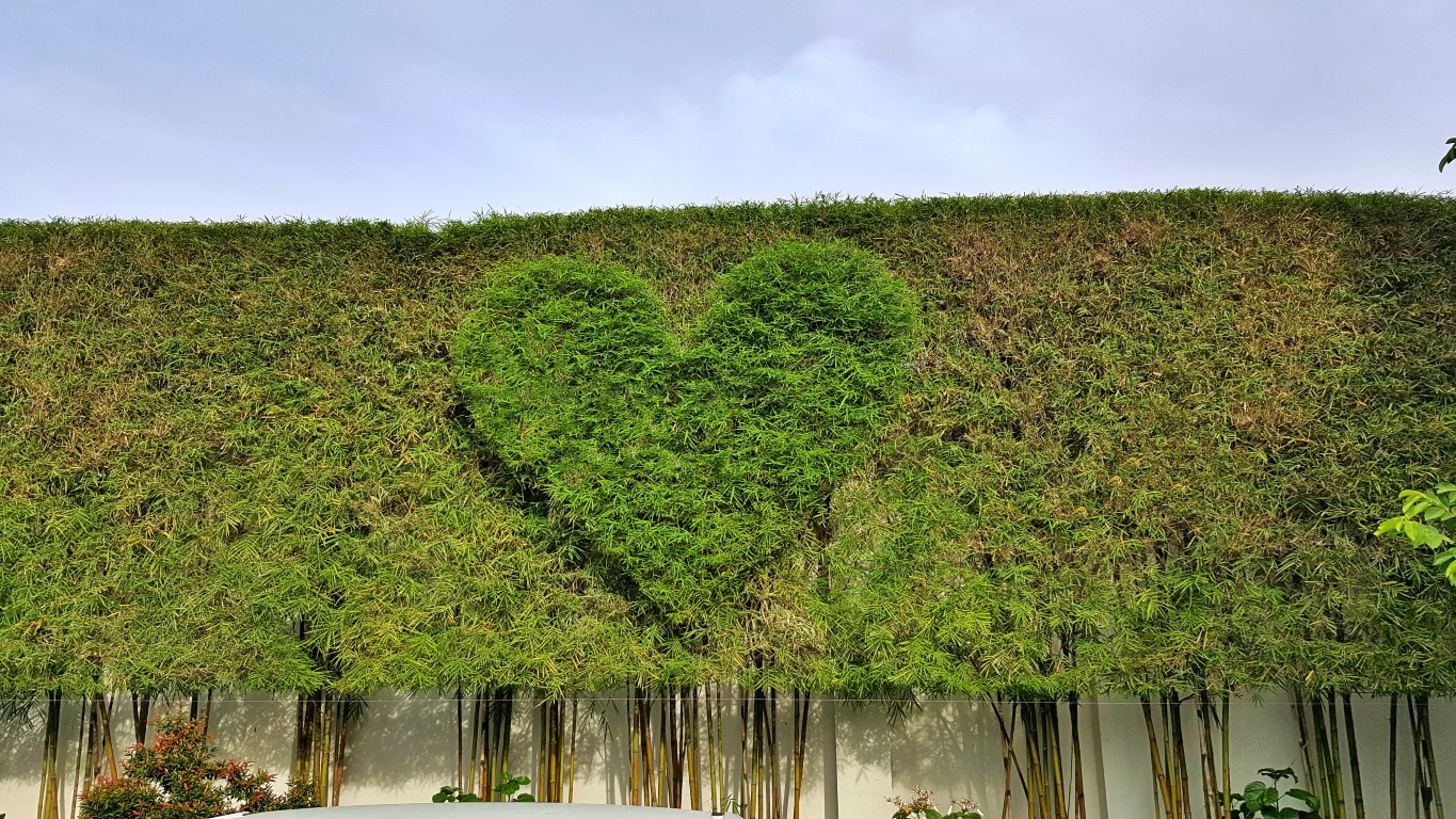 valentine live sculpture (crop art) at Granda Manor Hotel in Tacloban