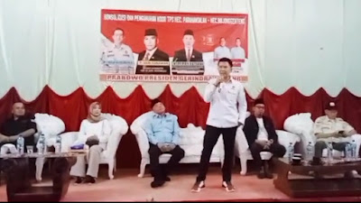 Caleg Dapil II, Partai Gerinda Teddy S, Kukuhkan Koor TPS 2 Kecamatan