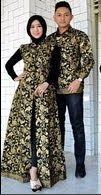 Model baju batik couple kombinasi brokat