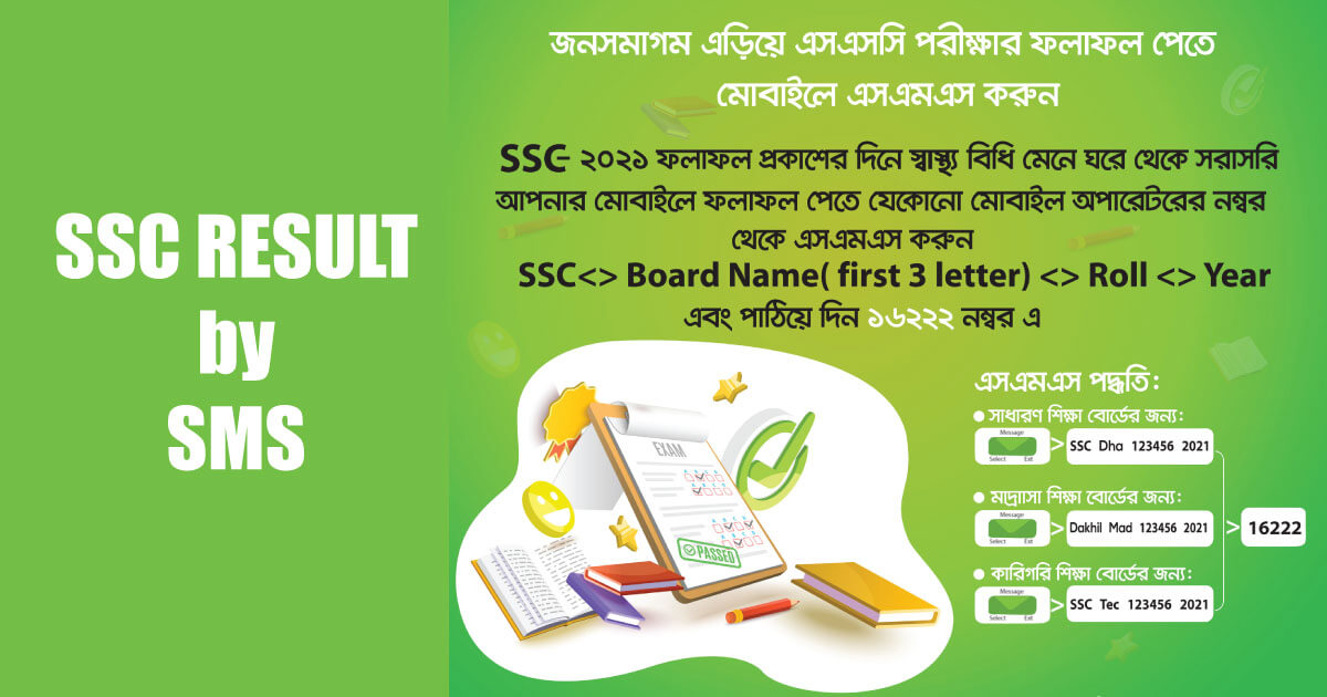 SSC Result through Mobile SMS