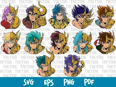 7 Free Saint Seiya SVG Files For You