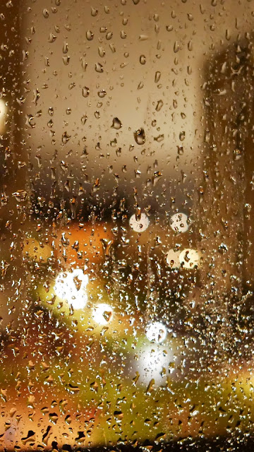 Wallpaper raindrops on the window for phone