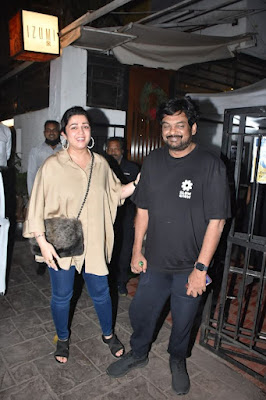 Charmy Kaur snapped with her life partner at Bandra