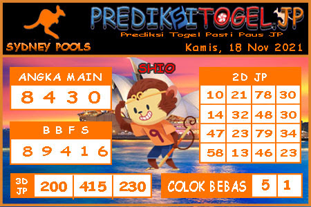 Prediksi Togel Sidney JP Kamis 18 November 2021