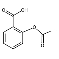 Chemical structure of Aspirin