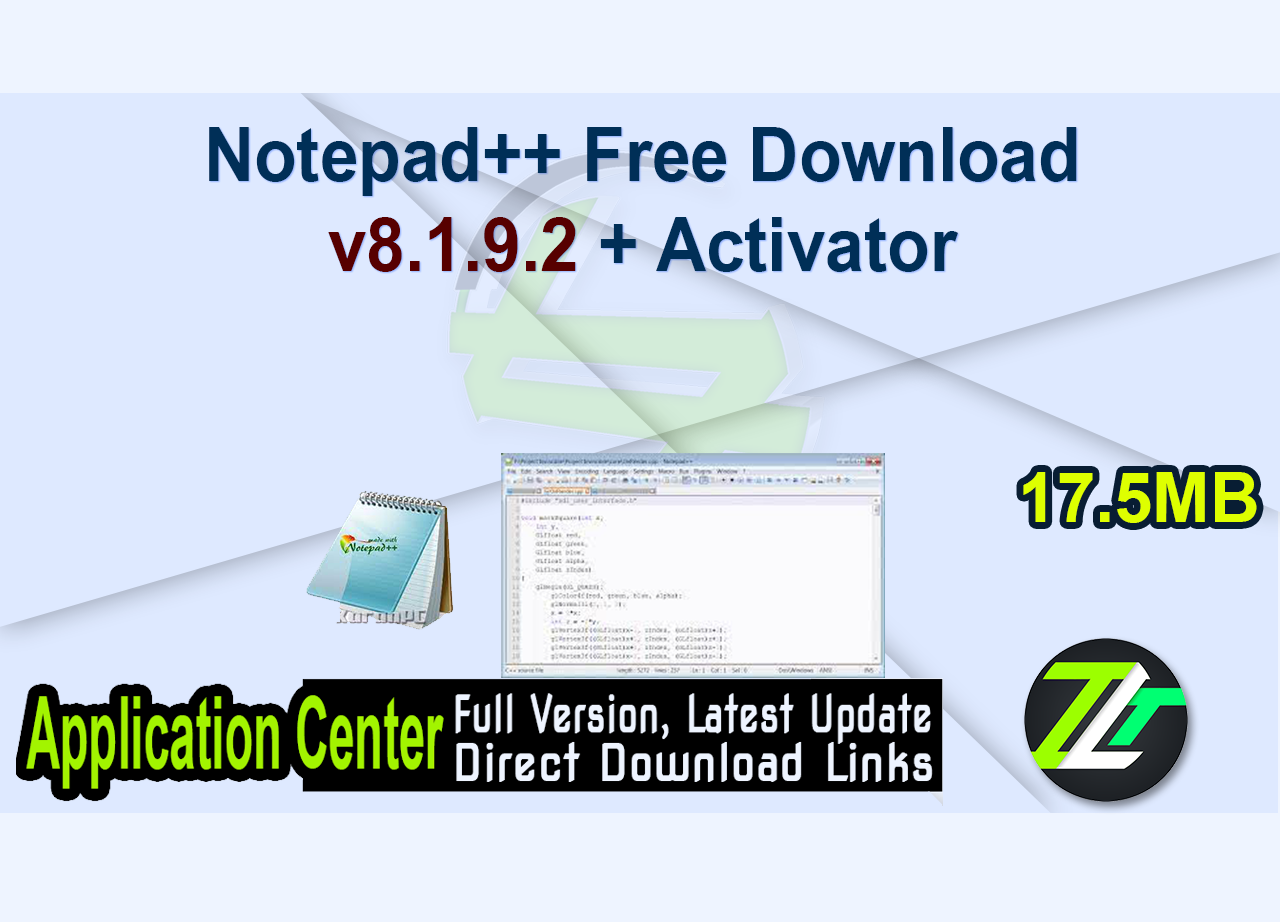Notepad++ Free Download v8.1.9.2 + Activator
