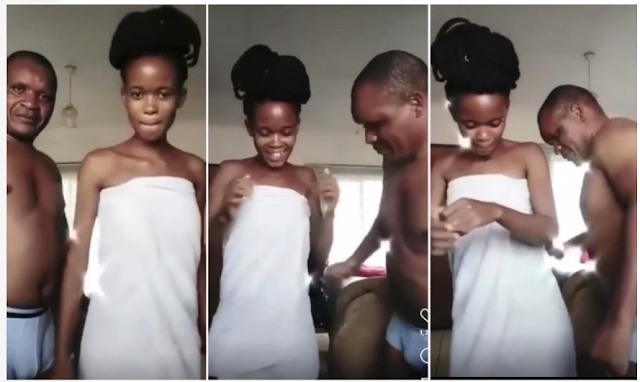 Shameless sugar daddy shows off his dance skills after dribbling young girl in bed