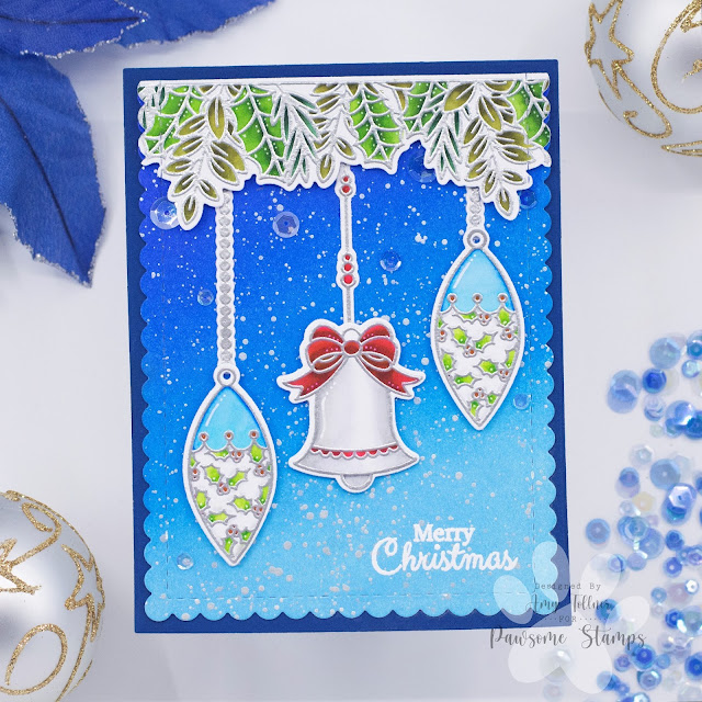 Deck the Halls Stamp and Die Set, Icicle Sequin Mix by Pawsome Stamps #pawsomestamps #handmade