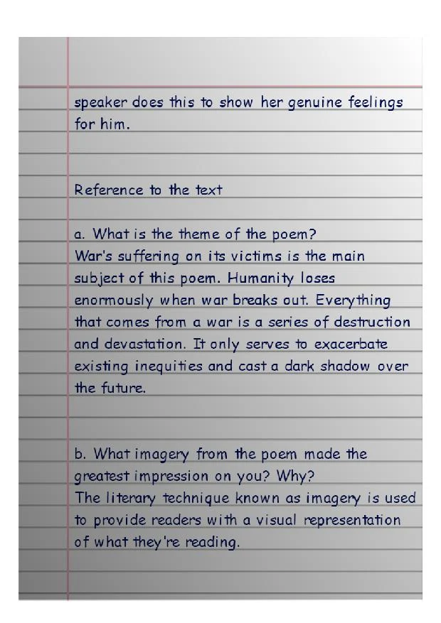 The gift in wartime Questions Answers