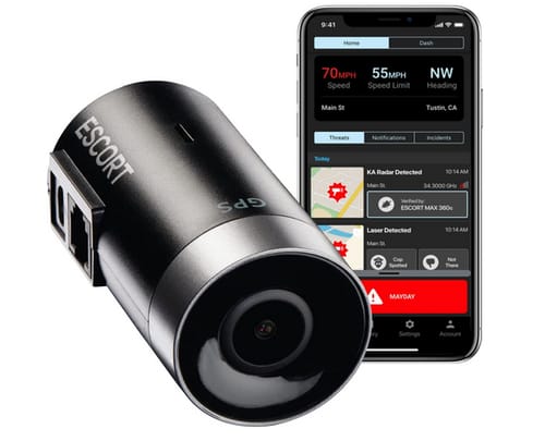 Escort M2 Radar Mounted Full HD Smart Dash Cam