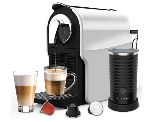 Gretess Programmable Espresso Machine with Milk Frother